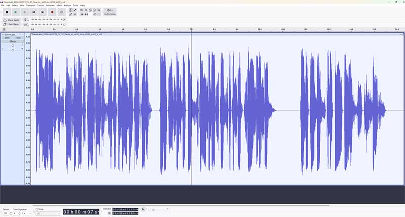 Audacity interface