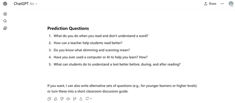 turn prediction into an activity