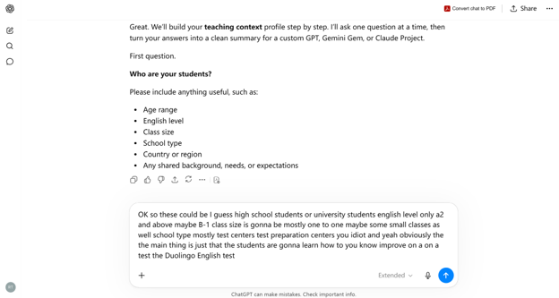 GPT interface