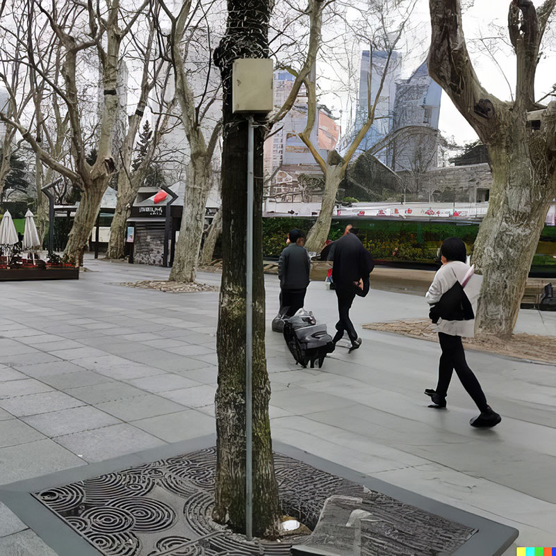 city park scene teaching materials generated with dalle2 ai image